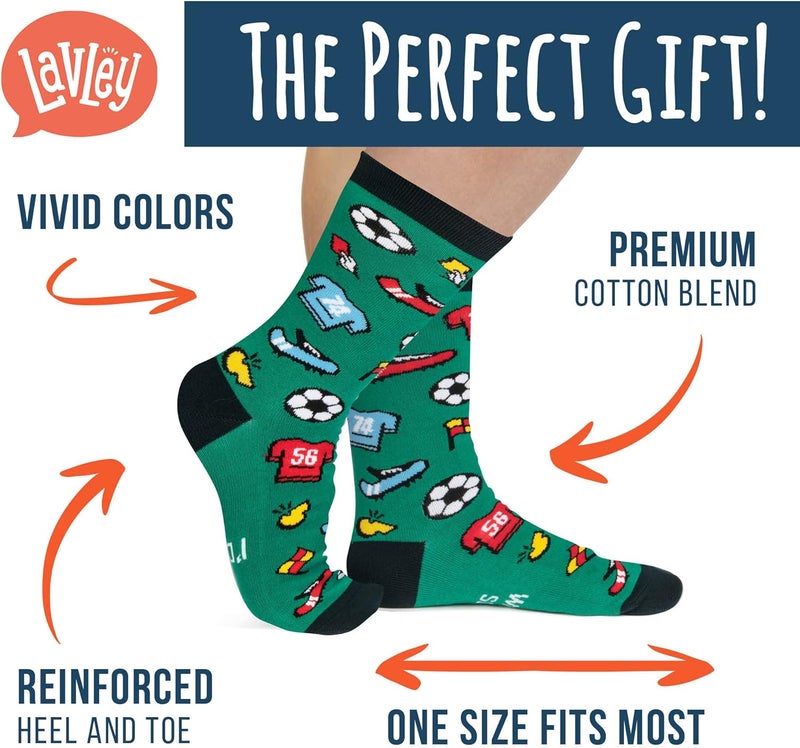Lavley Funny Socks for Sports Fans and Players - Cool Novelty Gifts for Men, Women, & Teens - Image 2